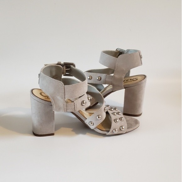 Sam Edelman Circus Ophelia Gray Studded Heels Size 7.5 - Picture 4 of 10